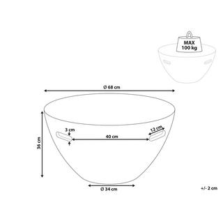Beliani Couchtisch aus Leichtbeton (MgO) Skandinavisch VICARELLO  