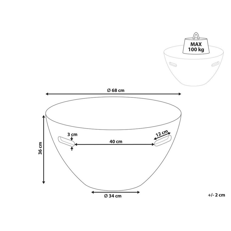 Beliani Table basse en MgO Scandinave VICARELLO  