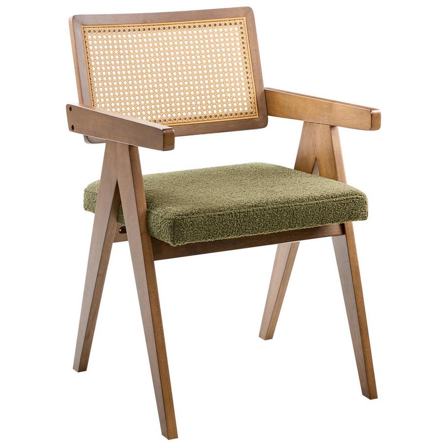 Beliani Lot de 2 chaises de salle à manger en Bois d'hévéa Rétro AVA  