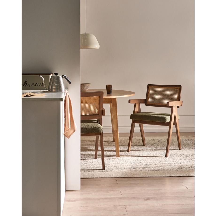 Beliani Lot de 2 chaises de salle à manger en Bois d'hévéa Rétro AVA  