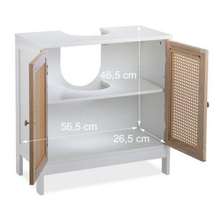 B2X Mobile lavabo con ante in rattan  