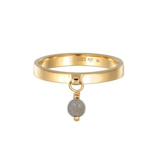 Elli  Ring Bandring Stapelring Labradorit 925 Silber Vergoldet 