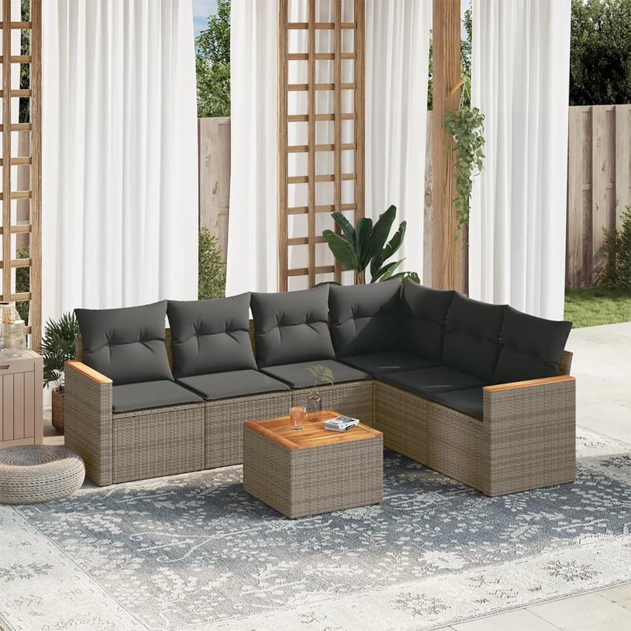 VidaXL Ensemble de canapés de jardin rotin synthétique  