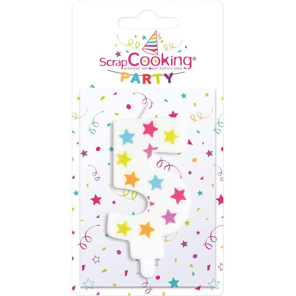 ScrapCooking Kerze Zahl 5  