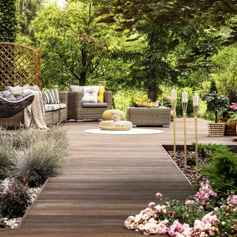 B2X Torcia da giardino in bambù, set da 10  