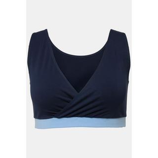 Ulla Popken  Bustier per l'allattamento Bellieva di cotone biologico senza cuciture con stile color blocking 