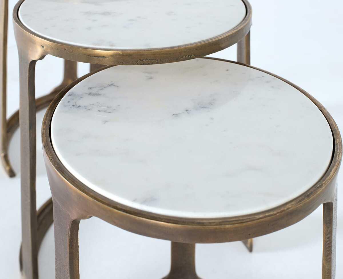 mutoni Couchtisch Mata (3er-Set) antik  