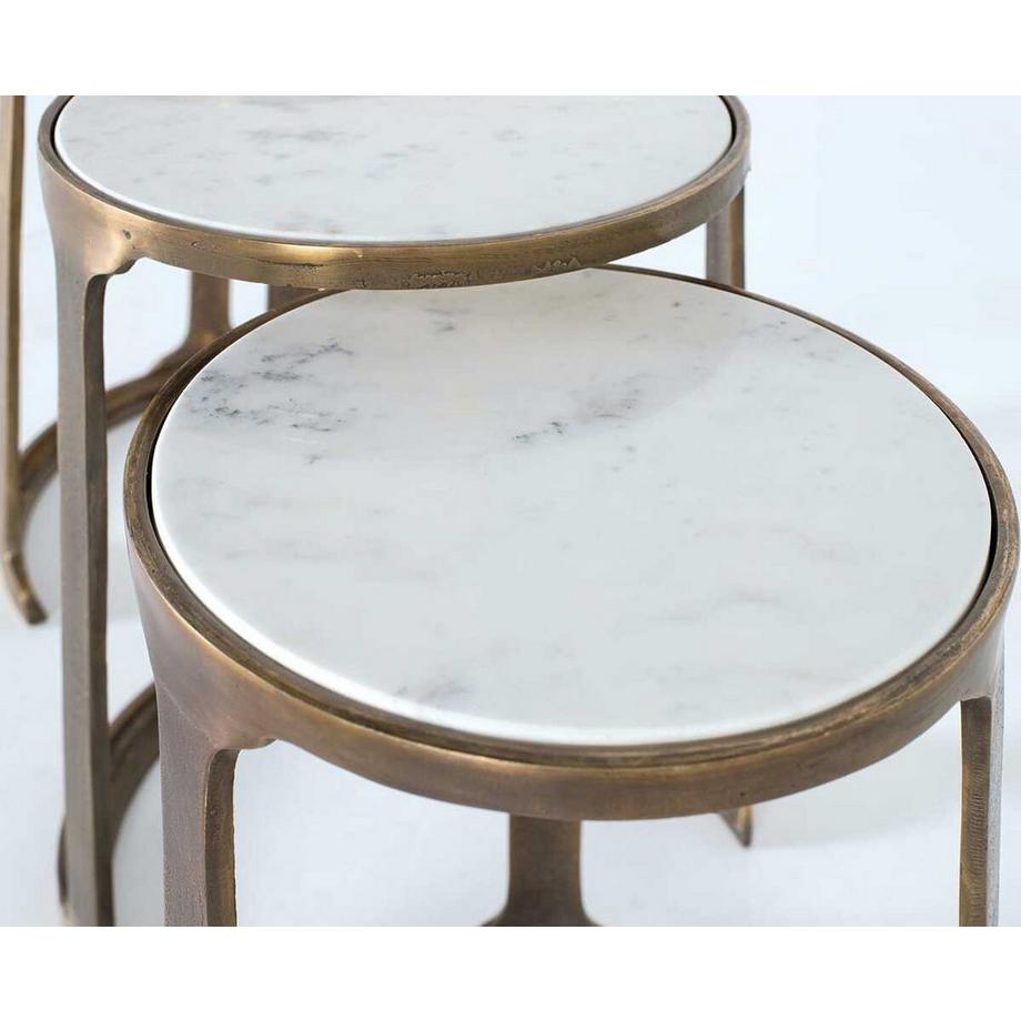 mutoni Couchtisch Mata (3er-Set) antik  