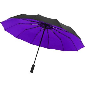 Regenschirm, Kompakt - 105 cm - Schwarz / Lila