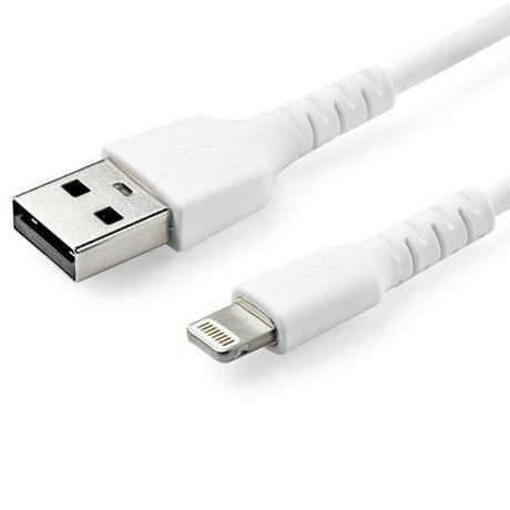 STARTECH.COM  Cavo da USB-A a Lightening da 2m di colore bianco - Robusto e resistente cavo di alimentazione/sincornizzazione in fibra aramidica da USB tipo A a Lightening - Con certificazione Apple MFi per iPad/iPhone 12 