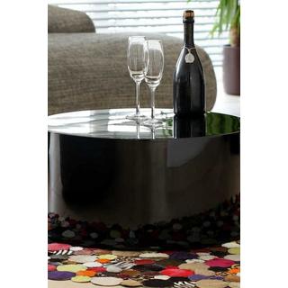 mutoni Table basse 60x60 60cm ronde noire  