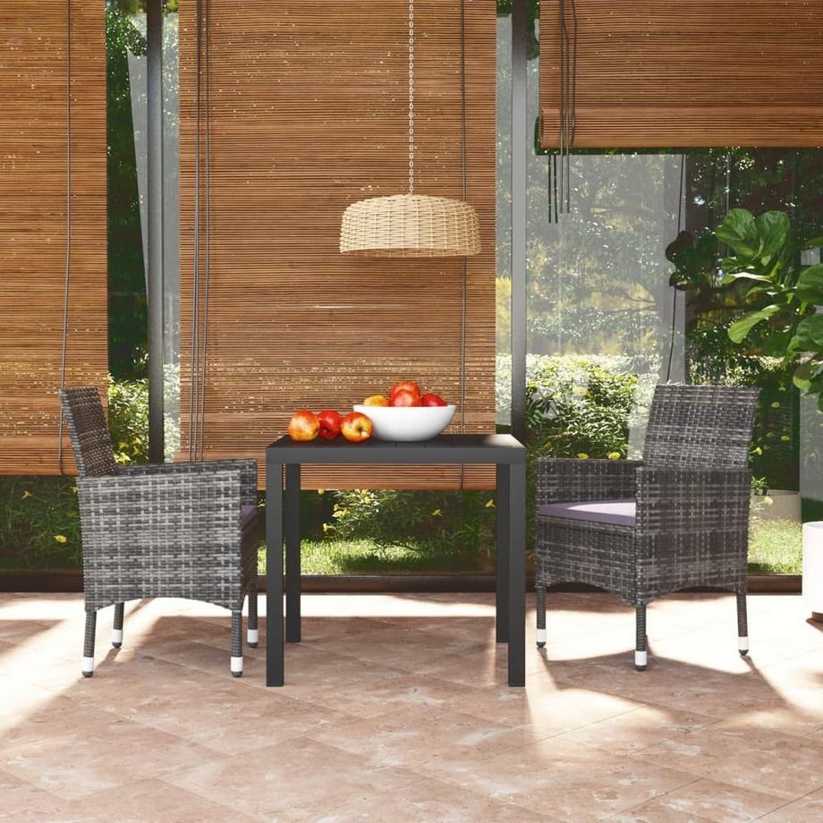 VidaXL set da pranzo Polirattan  