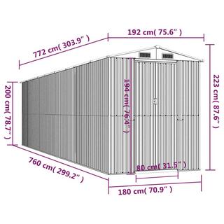 VidaXL Abri de jardin acier  