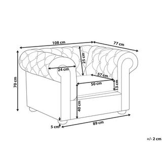 Beliani Sessel aus Kunstleder Klassisch CHESTERFIELD  