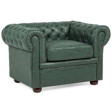 Fauteuil en Cuir PU Traditionnel CHESTERFIELD