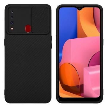 Housse compatible avec Samsung Galaxy A20s - Coque de protection en silicone TPU flexible et avec protection pour appareil photo