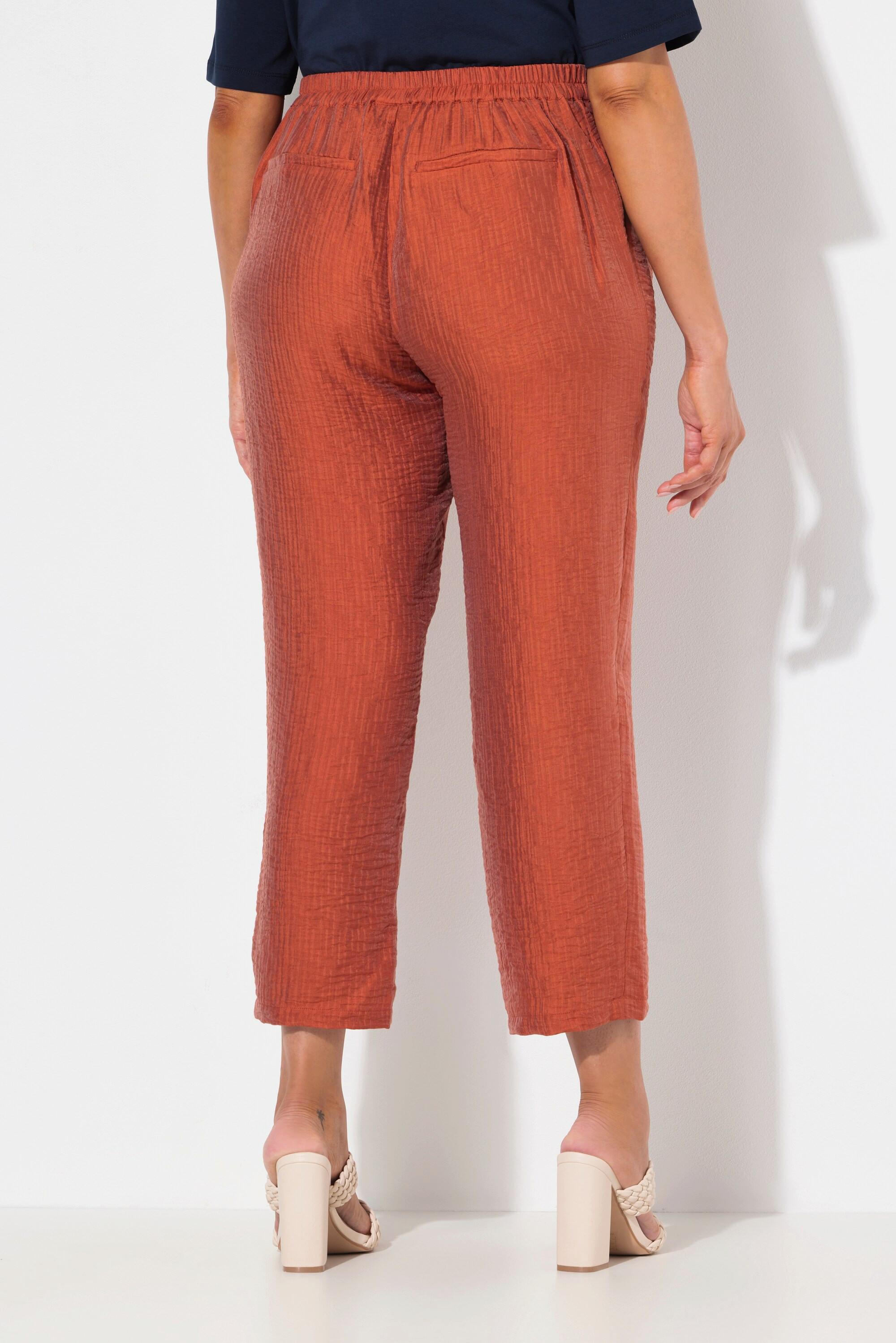 Ulla Popken Hose Rena Struktur Lyocell Komfortbund  