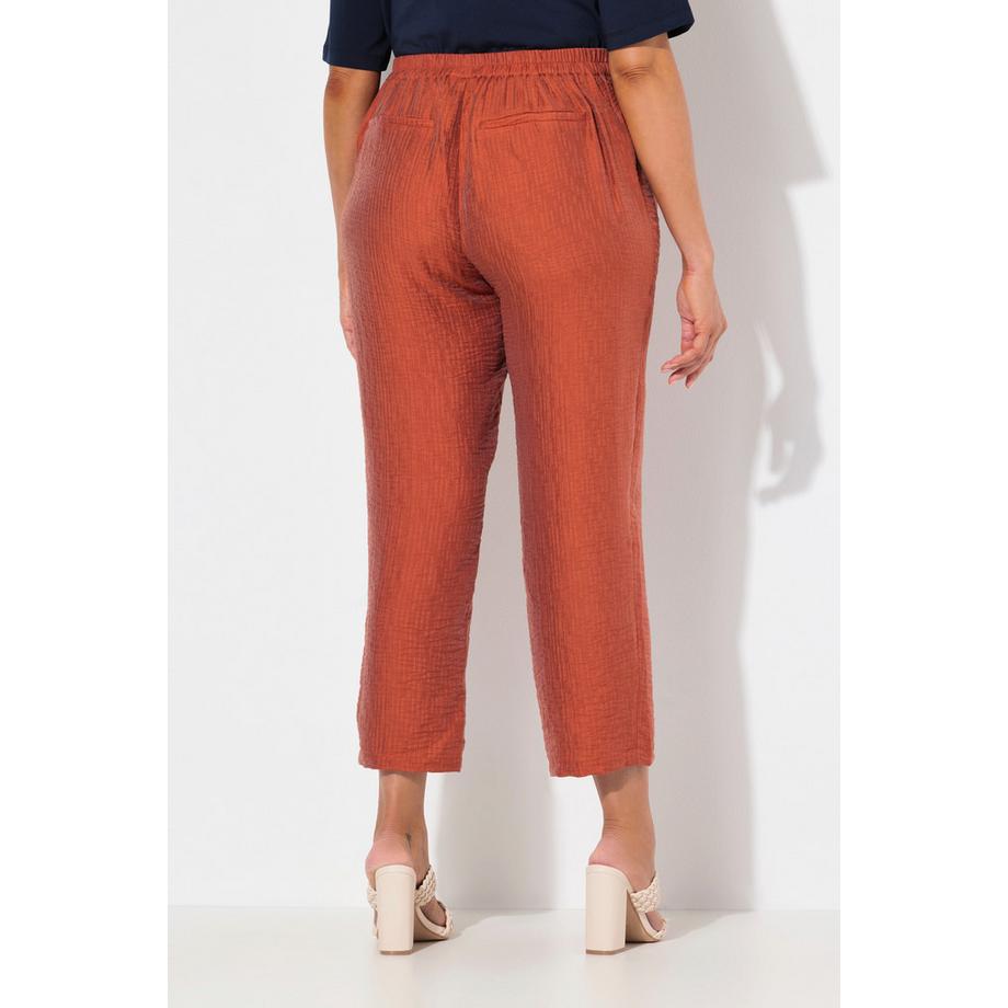 Ulla Popken Pantaloni Rena Lyocell Strutturato Cintura Comoda  