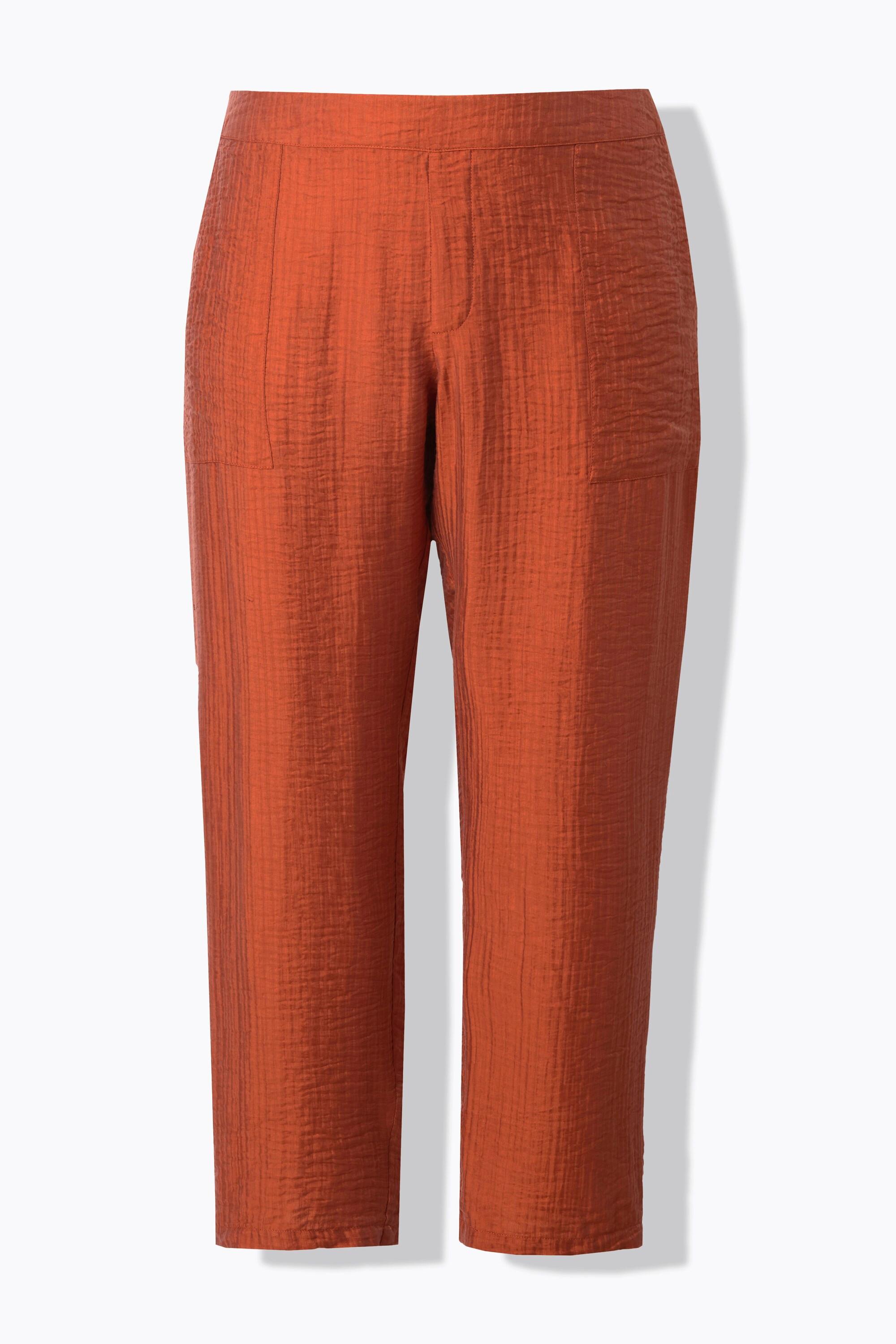 Ulla Popken Hose Rena Struktur Lyocell Komfortbund  