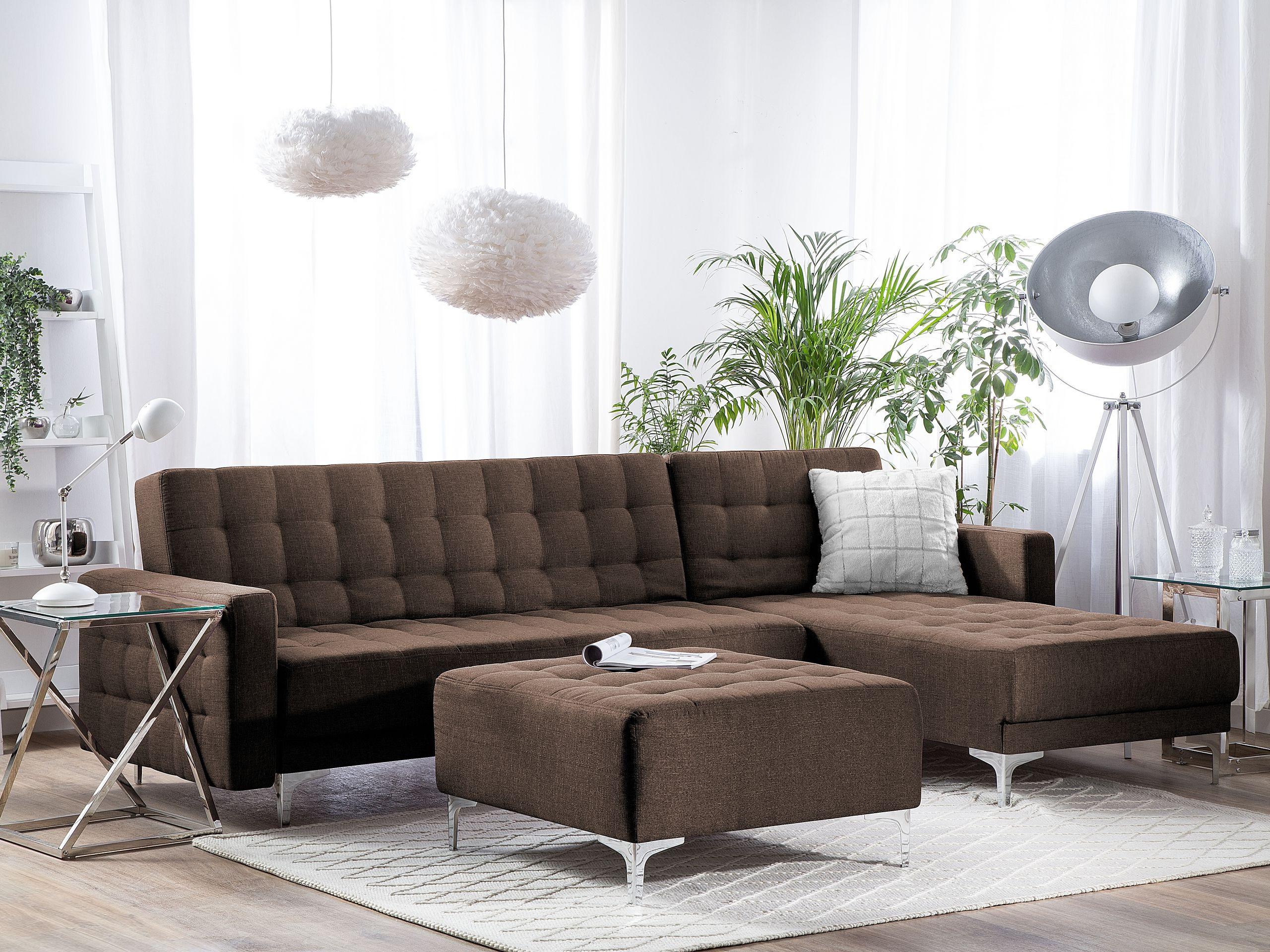 Beliani Ecksofa aus Polyester Retro ABERDEEN  