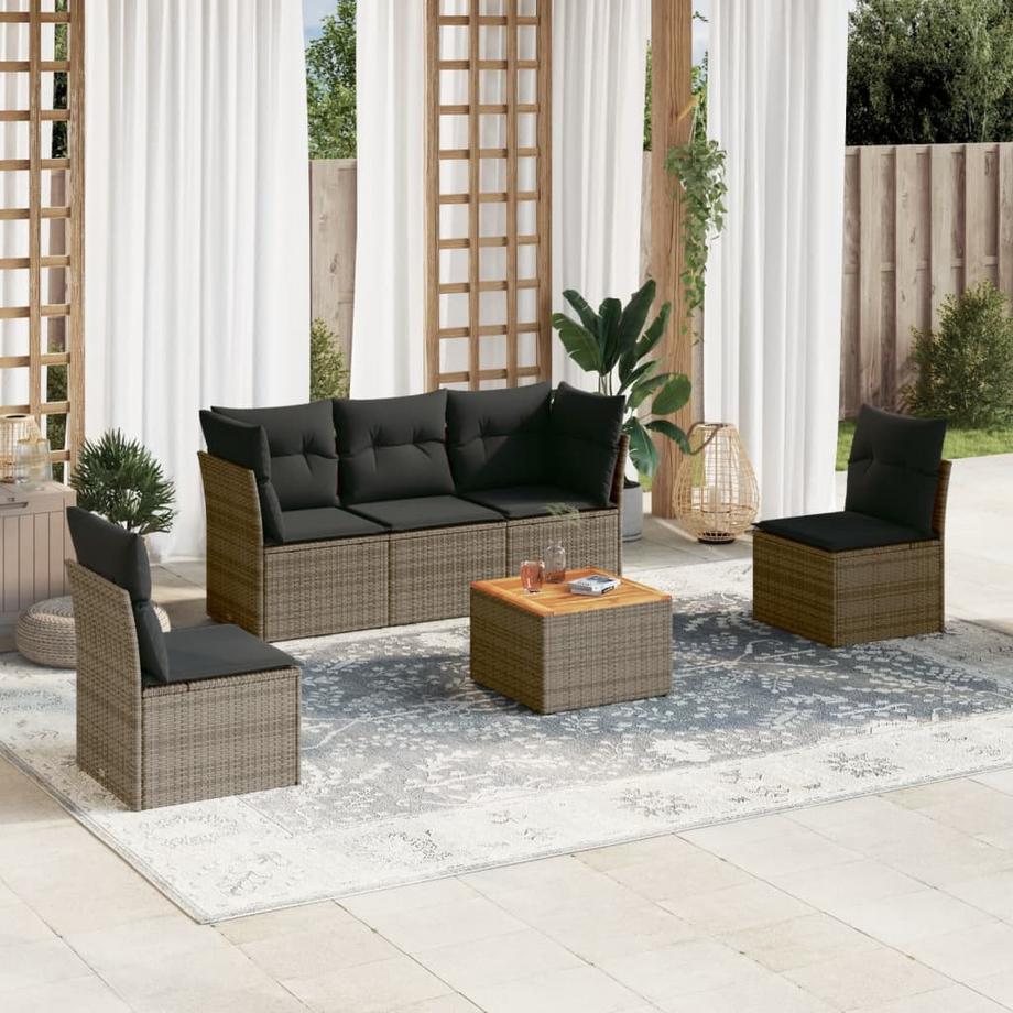 VidaXL set divano da giardino Polirattan  