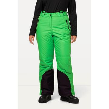 Pantaloni impermeabili da sci con paraneve e tasche con zip