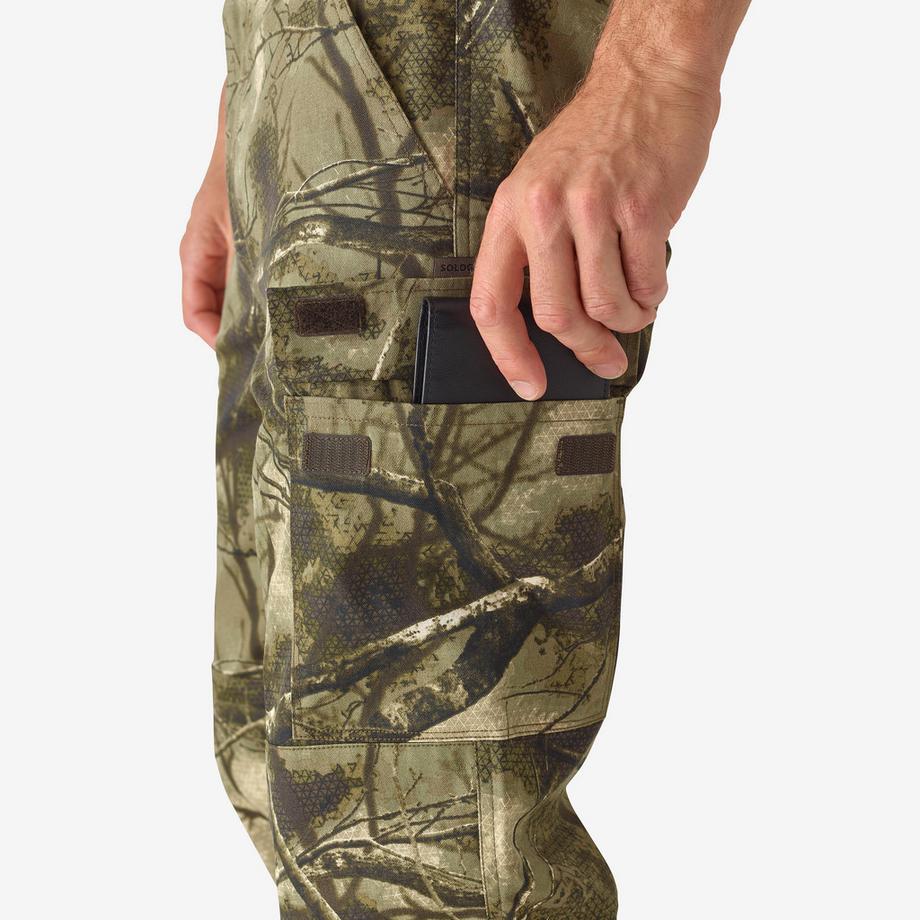 SOLOGNAC  Intimo sportivo uomo pantaloni caccia traspiranti cotone camouflage 