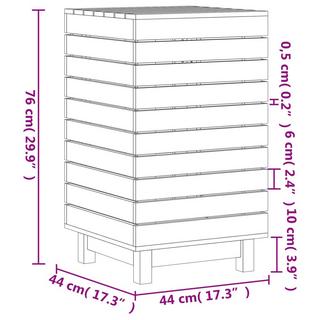 VidaXL  cesto del bucato Legno di pino 