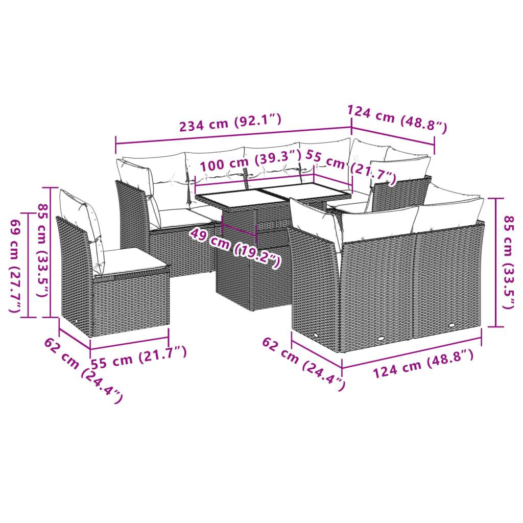 VidaXL Garten sofagarnitur poly-rattan  