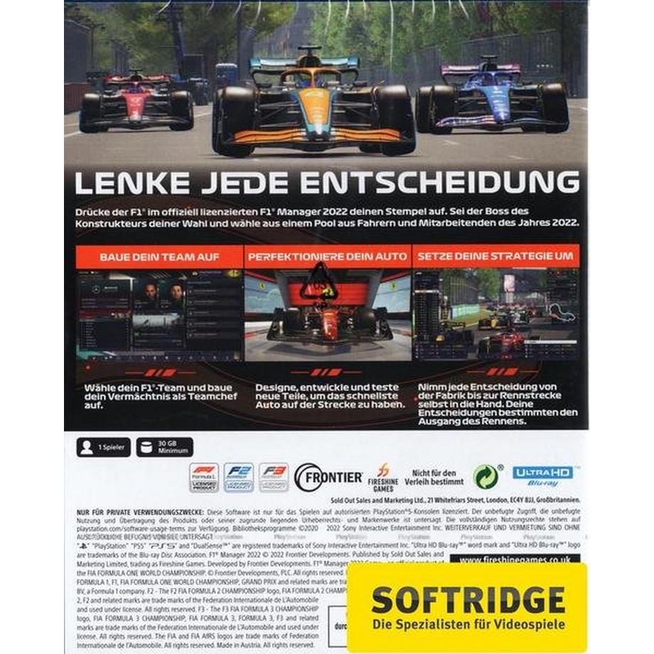 Fireshine Games  F1 Manager 2022 [PS5] (D) 