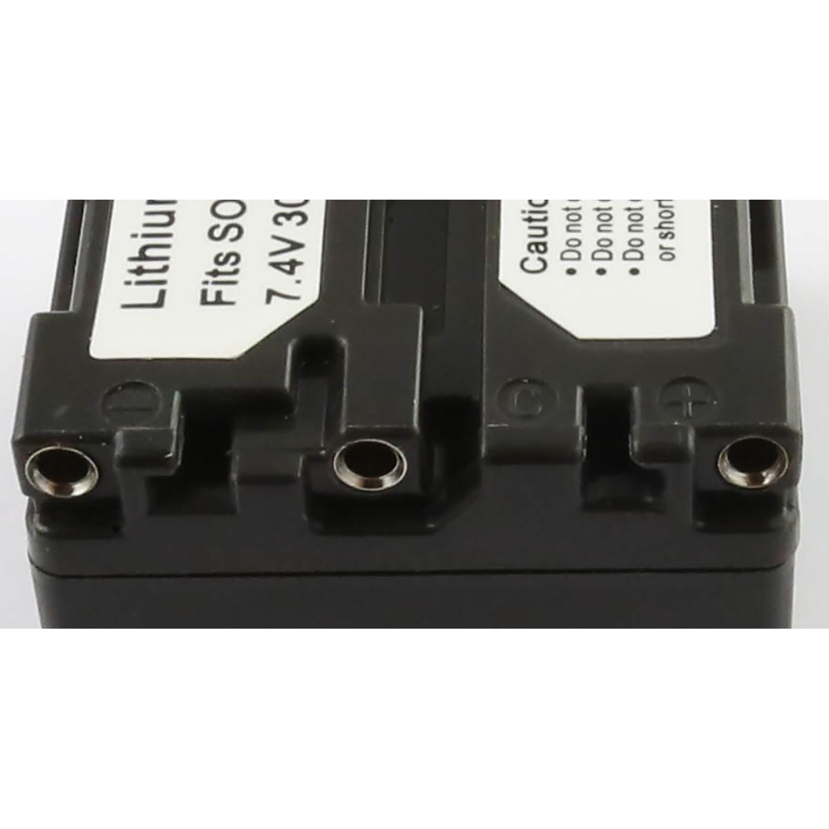 Avizar  Batteria per Sony NP-FM70 / NP-QM71 Videocamera Li-ion 7.4V 3000mAh 22.2Wh. 2Wh 