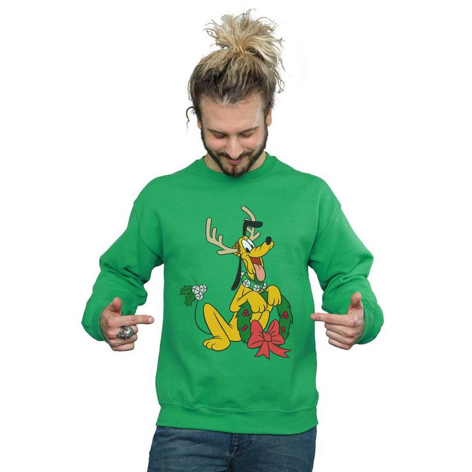 Disney Pluto Natale Corna di Renna Felpa  