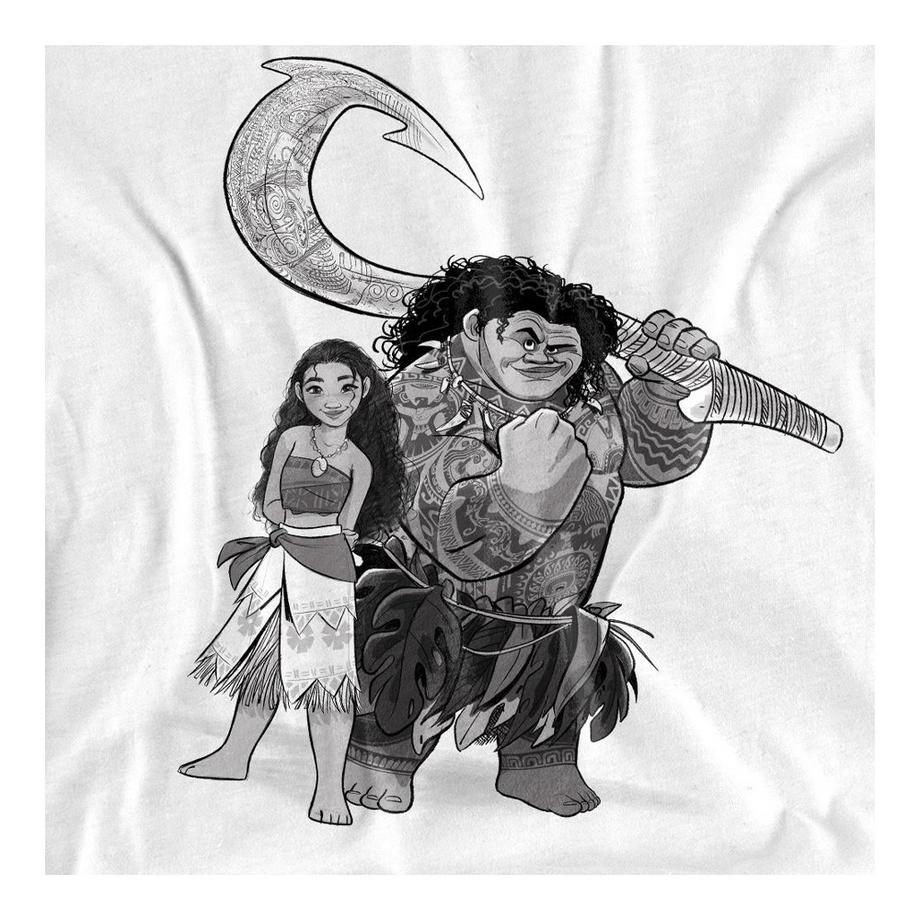 Disney  Tshirt motif Vaiana et Maui motiftyle croquis 