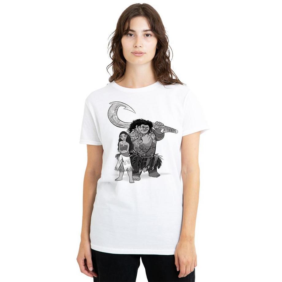 Disney  Tshirt motif Vaiana et Maui motiftyle croquis 