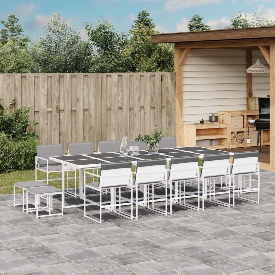 VidaXL set da pranzo da giardino Acciaio  