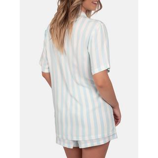 Admas  Camicia pigiama corta Classic Stripes blu 