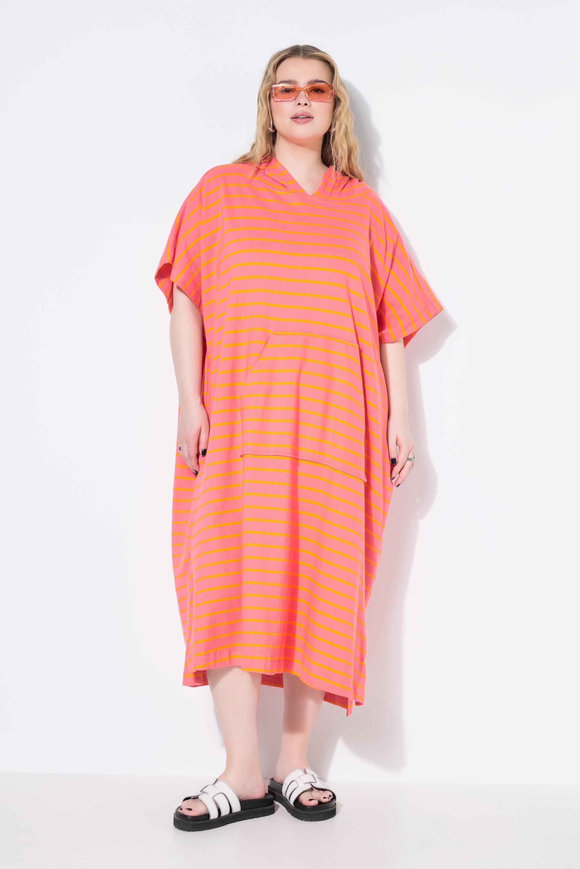 Studio Untold Oversized gestreiftes Sweat Strand Cape Kleid  