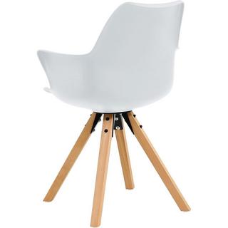 mutoni Chaise de salle à manger avec accoudoirs Glebstor blanc (lot de 2)  