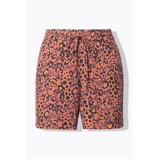 Studio Untold Musselin Wide Leg Leopard Print Shorts  