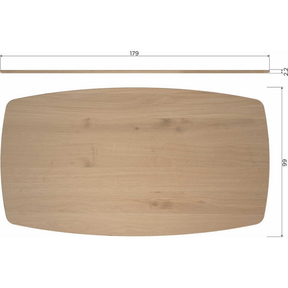 mutoni Esstisch Tablo Eiche natur 180x100  