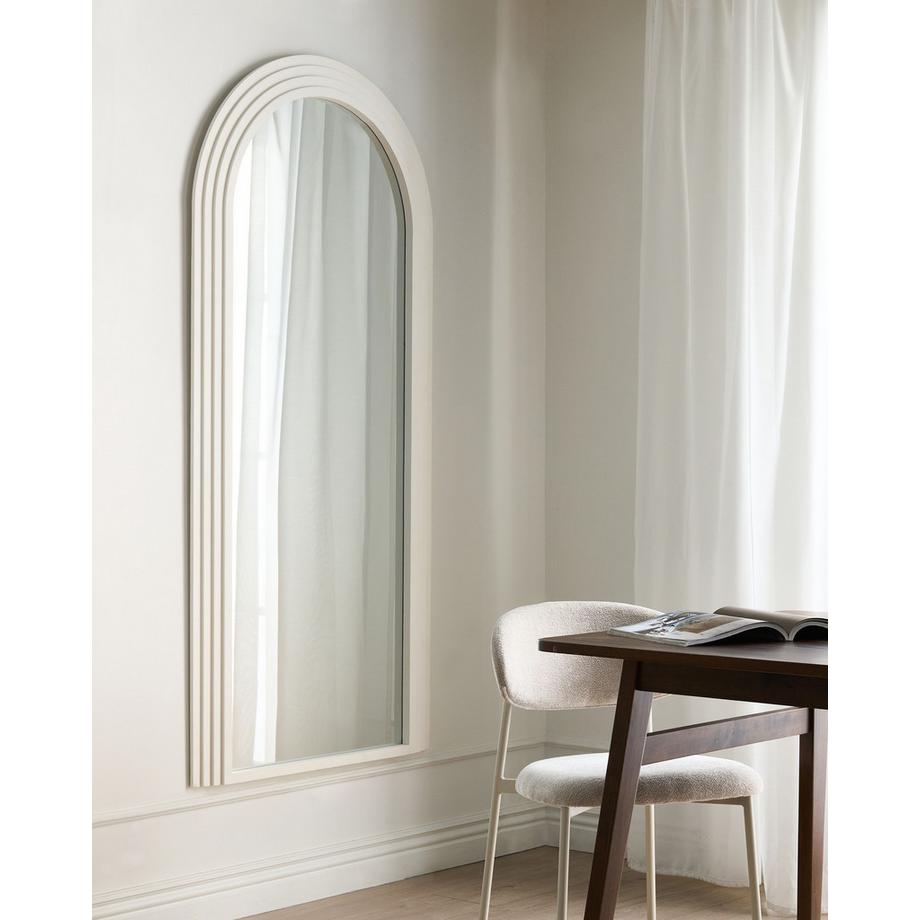 Beliani Miroir en Bois de paulownia Minimaliste DIJON  