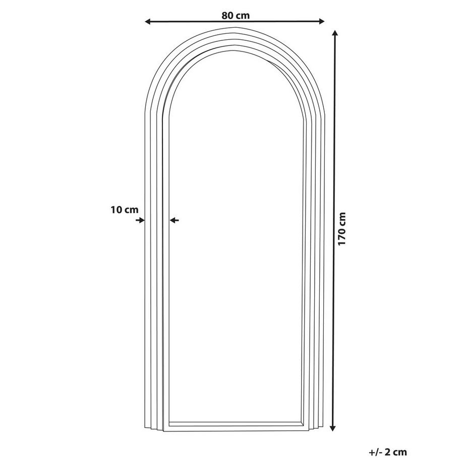 Beliani Miroir en Bois de paulownia Minimaliste DIJON  