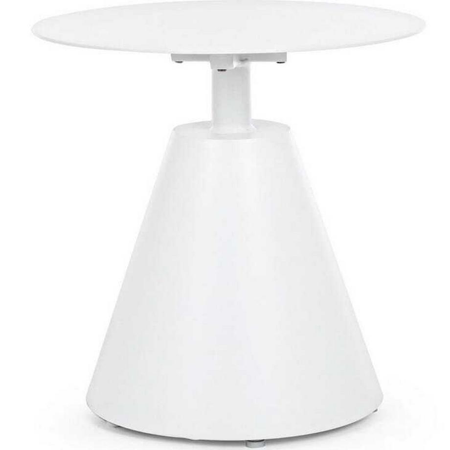 mutoni Jardin Table d'appoint Aloha ronde 50x50 blanche  