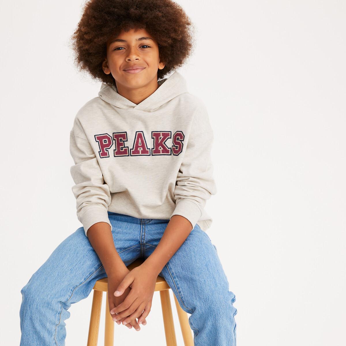 La Redoute Collections  Kapuzensweatshirt mit Message-Applikation 