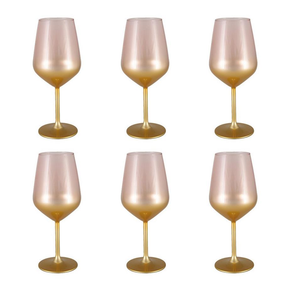 Aulica  Weingläser mit Rosa-Farbverlauf - Set von 6 