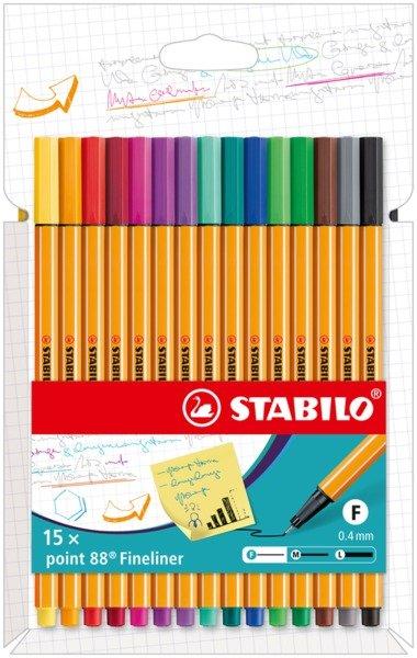 STABILO  STABILO Feinschreiber point 88 8815-4 Kartonetui 15 Stk. 