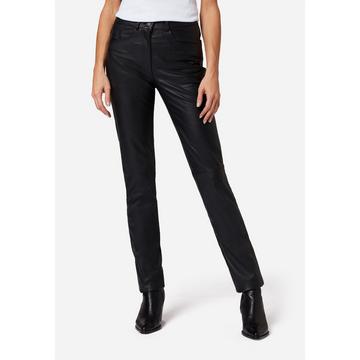 Lederhose 9809, High Waist 5-Pocket Optik