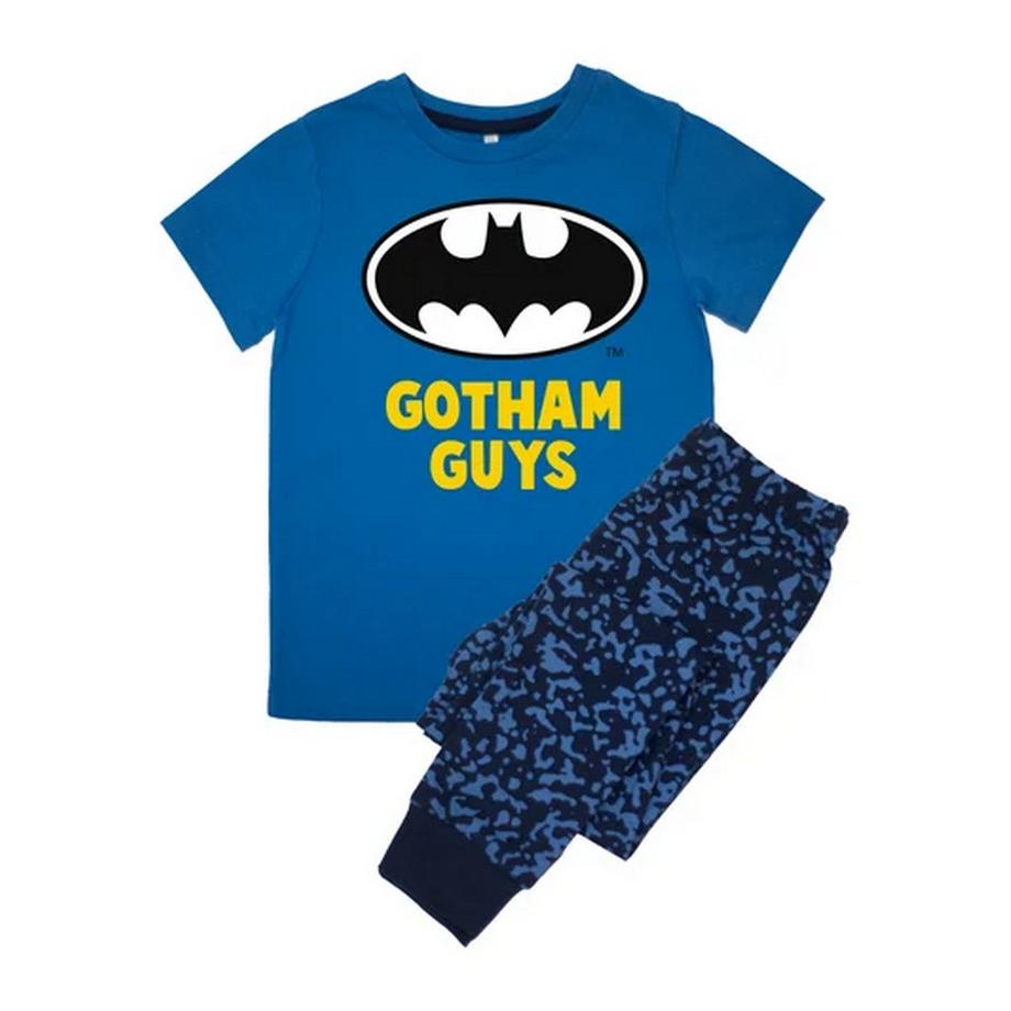 Gotham Guys Schlafanzug Mit Langer Hose Aop  Kurzärmlig