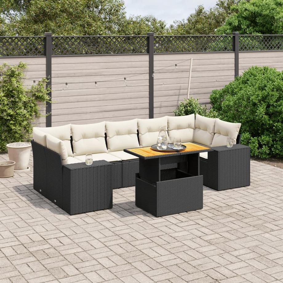 VidaXL Ensemble de canapés de jardin rotin synthétique  