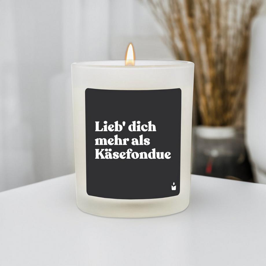 CandleHand Duftkerze Flowery Lieb' dich mehr als Käsefondue  